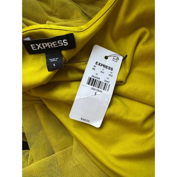 Express Babydoll Tank Top – Chartreuse Yellow – NWT – Size Small - Picture 6 of 6